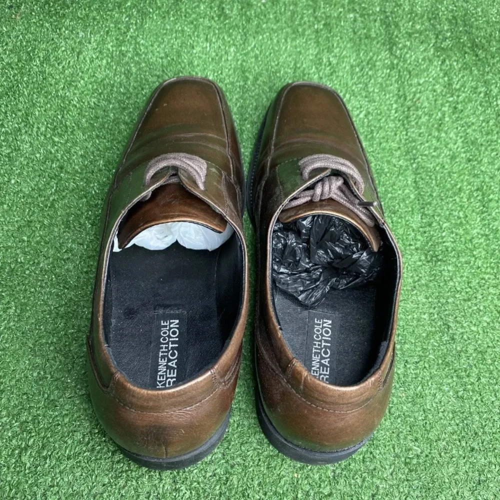 Kenneth‎ Cole Reaction Brown Leather Dress Shoes Men’s Size 9.5